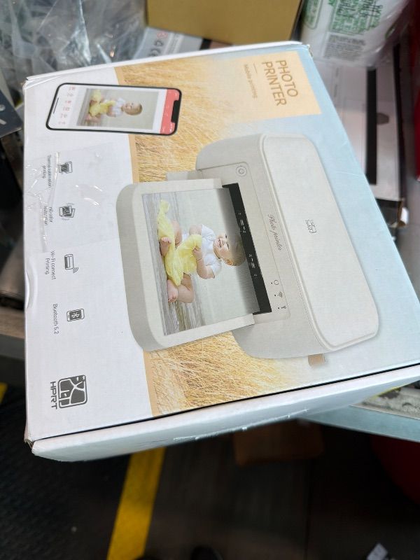 Photo 1 of **UNTESTED**
HPRT CP4100 Photo Printer - Portable 4x6 Bluetooth Instant Picture Printer + 108 Sheets & 2 Ribbon, Wi-Fi, Premium Dye Sublimation - 300 DPI Display Resolution - Editing App for Fun, Creative Photos