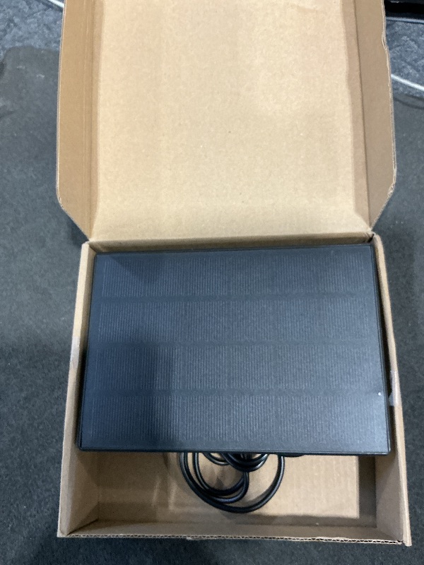 Photo 1 of ***MISSING MOUNT, SELLING FOR PARTS AS IS, FINAL SALE***5W Solar Panel for Security Camera, Solar Panel with Micro USB & USB-C Port for DC 5V Outdoor Rechargeable Battery Camera, IP65 Waterproof, 360° Adjustable Security Mount, 9.8ft Cable(Black 1PC)***MI