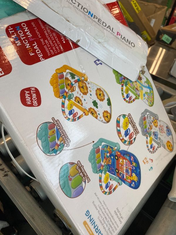 Photo 1 of *UNTESTED*
Baby Gyms Play Mats, Play Piano Gym Mat, Activity Mat for Tummy Time with 5 Infant Learning Sensory, Music and Lights for Newborns and Toddlers (Dark Blue)