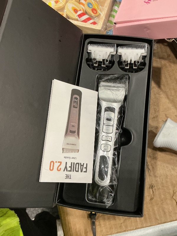 Photo 1 of **UNTESTED**
The Fadify 2.0 Cordless Hair Clippers for Men, 7000RPM Professional Barber Clippers Detachable Inclined Blade, Fade Hair Trimmer Rechargeable Mens Clippers Fading Culture Hair Cutting Kit LCD Boy Gift