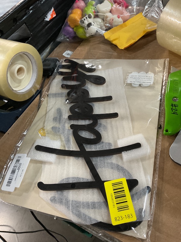 Photo 1 of ?GYFCI Happy Birthday Wooden Sign - Reusable Letters Happy Birthday sign for Arch Backdrop, Wall Decor Photo Prop for Girls, Boys, Kids & Adults' Birthday Party Decorations - Black