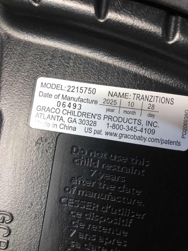 Photo 1 of ***DAMAGED - SEE NOTES/PICTURES***
Graco Tranzitions 3-in-1 Harness Booster Car Seat, Forward Facing Car Seat, Highback, to Backless Booster, Proof