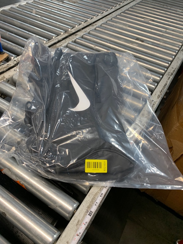 Photo 1 of ***DAMAGED, BOTTOM SCRATCHED AND ZIPPER BROKEN***
Nike Unisex Brasilia 9.5 Training Duffel Bag (Medium, 60L), Black/Black/White, MISC