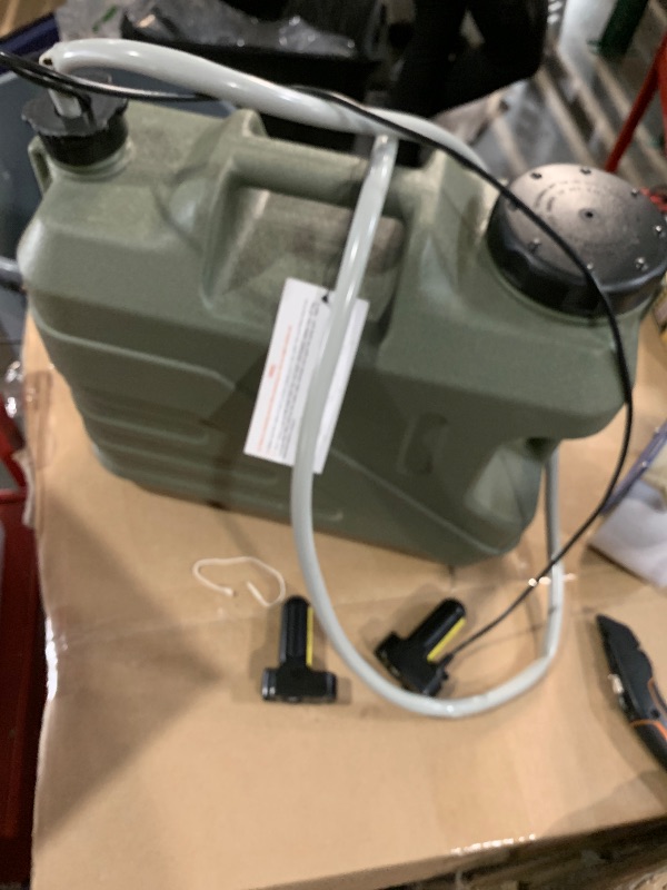 Photo 1 of ***Damaged hose***
SPACEREST Portable Shower for Camping with Integrated Design – Spill-Resistant, Electric Camping Shower, 5-Gallon Food-Grade Water Jug for Outdoor, Beach, Hiking, Dog Wash, 2 Batteries