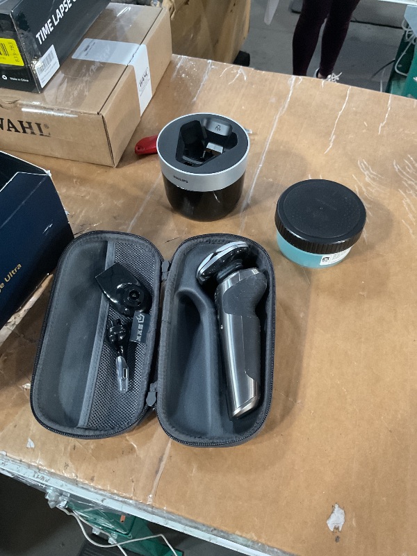Photo 1 of ***MISSING CHARGING CORD***
Philips Norelco Shaver S9000 Prestige Ultra, Wet & Dry Electric Shaver, White Gold, SenseIQ Pro Technology, Triple Lift & Cut System, 360 Rotating NanoTech Precision Blades, Beard Styler,