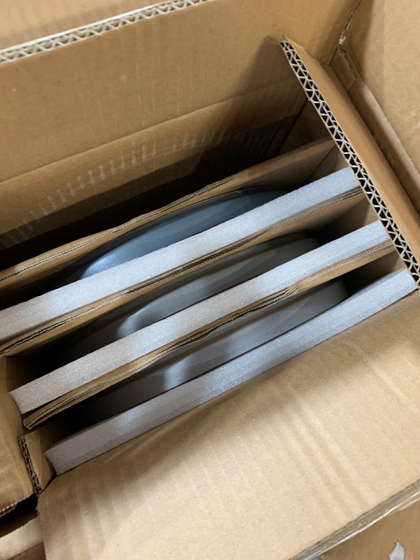 Photo 1 of ***MISSING BLACK PLATE SET***Famiware Nebula Ridge Stoneware Dinnerware Sets, Plates and Bowls Sets for 4, 12 Pieces Dishes Set, Microwave and Dishwasher Safe Kitchen Plates, Multi-color