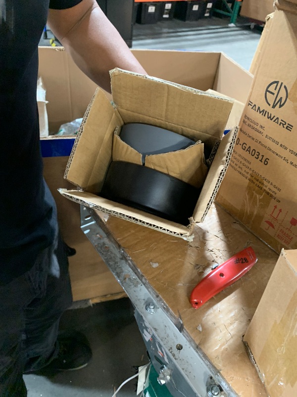 Photo 1 of ***MISSING BLACK PLATE SET***Famiware Nebula Ridge Stoneware Dinnerware Sets, Plates and Bowls Sets for 4, 12 Pieces Dishes Set, Microwave and Dishwasher Safe Kitchen Plates, Multi-color