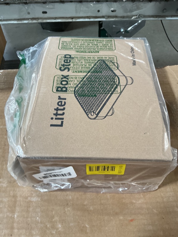 Photo 1 of ***MISSING PARTS***
Bartuke Litter Box Step, Cat Step/Ramp/Catcher with Wooden Base, Filter Function, Easy to Clean, Ideal for Kitten & Elderly Cats (Light Grey)