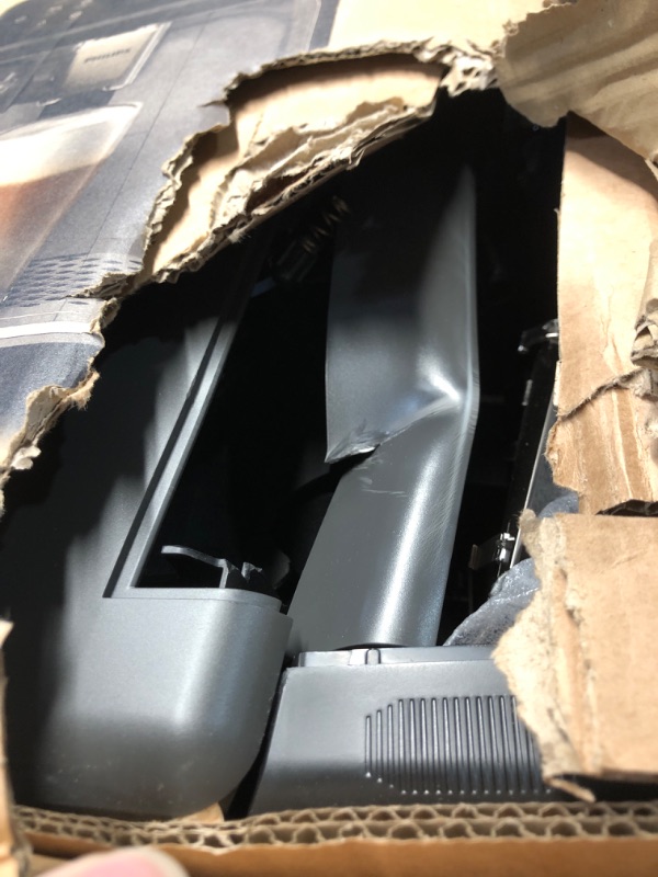 Photo 1 of ***DAMAGED - SEE NOTES/PICTURES*** Philips 4400 Series Fully Automatic Espresso Machine, LatteGo Milk System, Integrated Grinder, 12 Hot & Iced Coffee Pre-Sets, Quick Start, SilentBrew, 15-Bar Pressure, Black Chrome (EP4444/90)