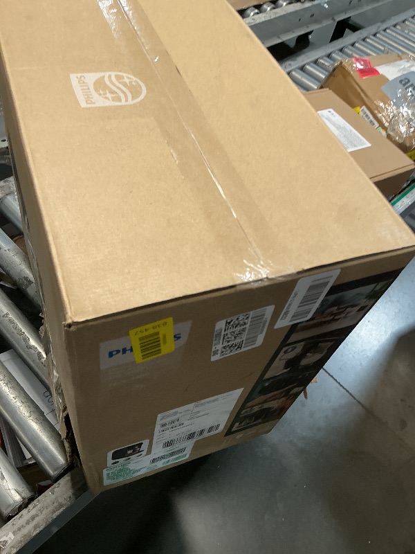 Photo 1 of ***DAMAGED - SEE NOTES/PICTURES*** Philips 4400 Series Fully Automatic Espresso Machine, LatteGo Milk System, Integrated Grinder, 12 Hot & Iced Coffee Pre-Sets, Quick Start, SilentBrew, 15-Bar Pressure, Black Chrome (EP4444/90)