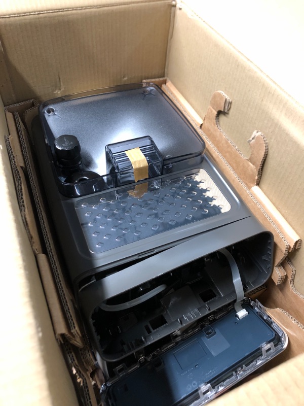 Photo 1 of ***DAMAGED - SEE NOTES/PICTURES*** Philips 4400 Series Fully Automatic Espresso Machine, LatteGo Milk System, Integrated Grinder, 12 Hot & Iced Coffee Pre-Sets, Quick Start, SilentBrew, 15-Bar Pressure, Black Chrome (EP4444/90)