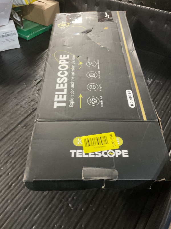 Photo 1 of ************Missing pieces- Missing finder scope, and zenith mirror************
Telescope, 70mm Aperture 400mm AZ Mount Astronomical Refracting Telescopes (20x-200x) for Kids & Adults, Portable Travel with Tripod Phone Adapter, Remote Control, Easy to Use