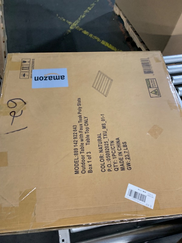 Photo 1 of ***3 Box Set***
Flash Furniture Lark Outdoor Patio Bistro Dining Table with Faux Teak Poly Slats, 30" Square