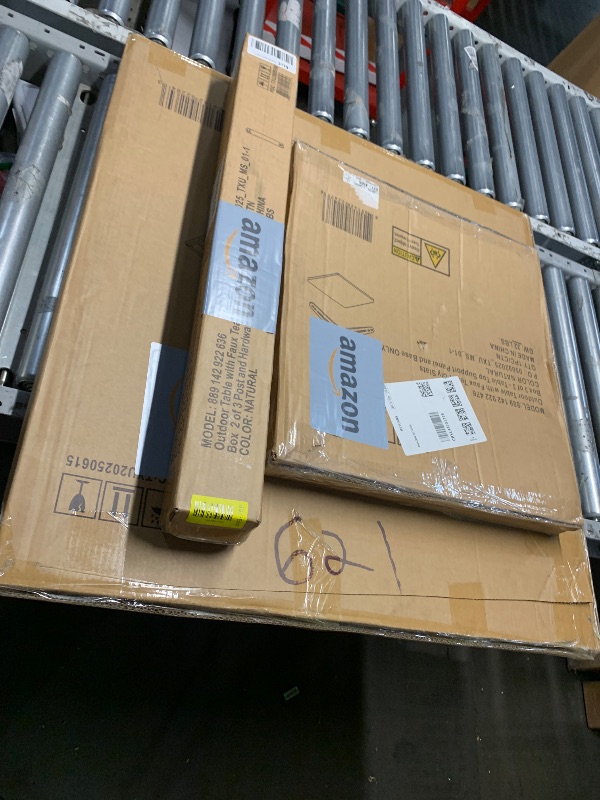 Photo 1 of ***3 Box Set**
Flash Furniture Lark Outdoor Patio Bistro Dining Table with Faux Teak Poly Slats, 30" Square