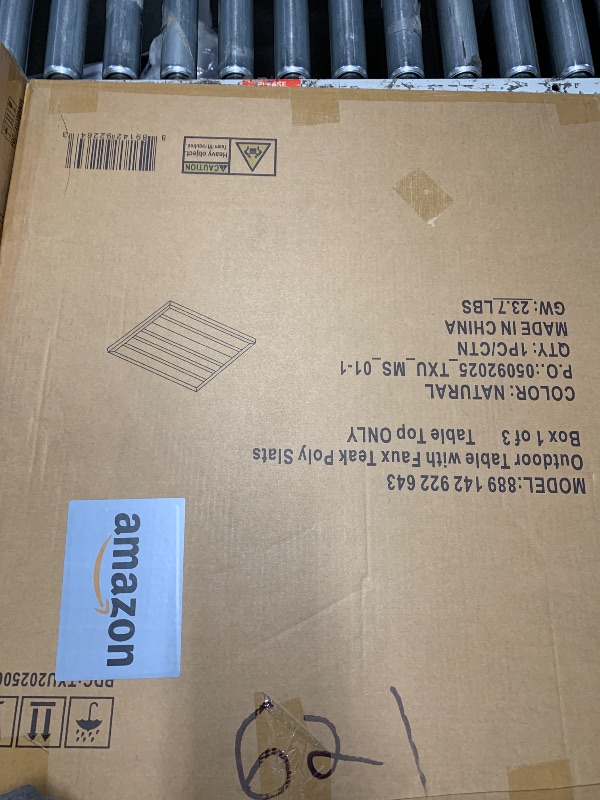 Photo 1 of ***3 Box Set**
Flash Furniture Lark Outdoor Patio Bistro Dining Table with Faux Teak Poly Slats, 30" Square