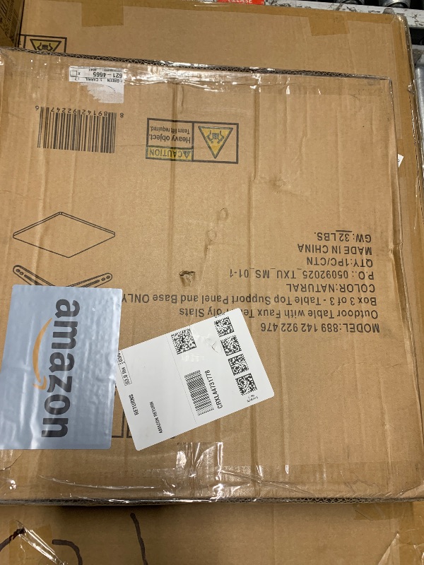 Photo 1 of ***3 Box Set**
Flash Furniture Lark Outdoor Patio Bistro Dining Table with Faux Teak Poly Slats, 30" Square