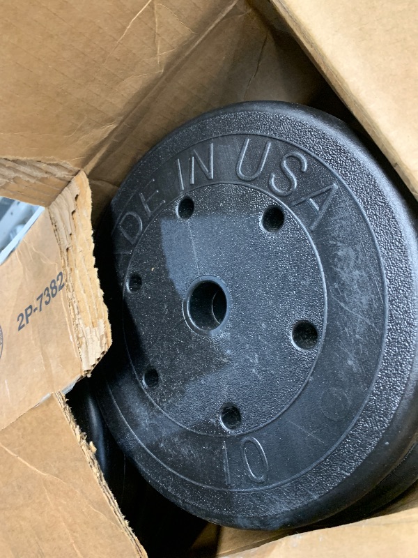 Photo 1 of ***BOX THREE OF THREE***US Weight 105 Pound Barbell Weight Set for Home Gym| Adjustable Weight Set with Two Dumbbell Bars and Full 6 Ft Bar, Black