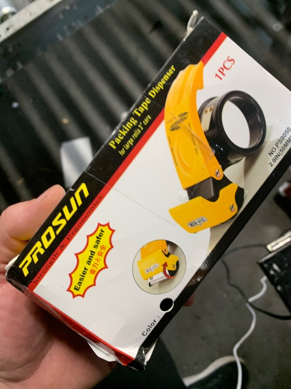 Photo 1 of ?Upgraded? PROSUN Blade Safety Cover 2 Inch Professional Packing Tape Dispenser Packaging Metal Handheld Tape Gun Sealing Cutter with Extra Blade Green