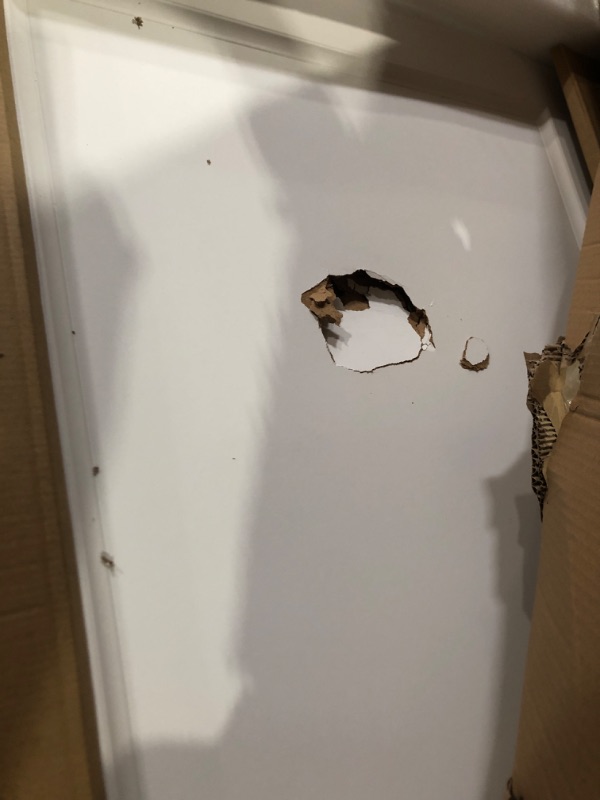 Photo 1 of ***HOLE IN DOOR, SEE PHOTOS***
BARNSMITH 30in x 80in Sliding Pocket Door, Track Hardware and Frame Kits with 2-Panel White Paintable Door Slab Included, Soft Close Mechanism, Durable and Smooth
