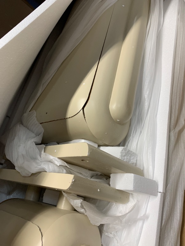 Photo 1 of ***Damaged, See photo***
Merax 60" Chic Acacia Veneer Console Table for Entryway, Art Layered Leg Design, Elegant Entry Table Rectangular Tabletop for Living Room Hallway, Foyer, Corridor, Bear 300lbs (Beige)