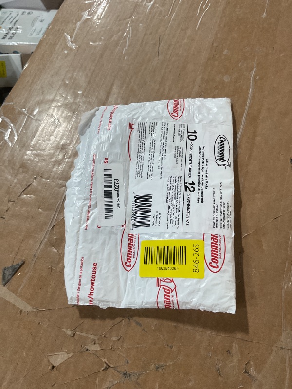 Photo 1 of ***MISSING PARTS***
Command Small Clear Wire Toggle Hooks, 10 Wall Hook and 12 Strips, Damage-Free Hanging with Adhesive, Great for Hanging, Organization and Storage, Holds up to 0.5 lb