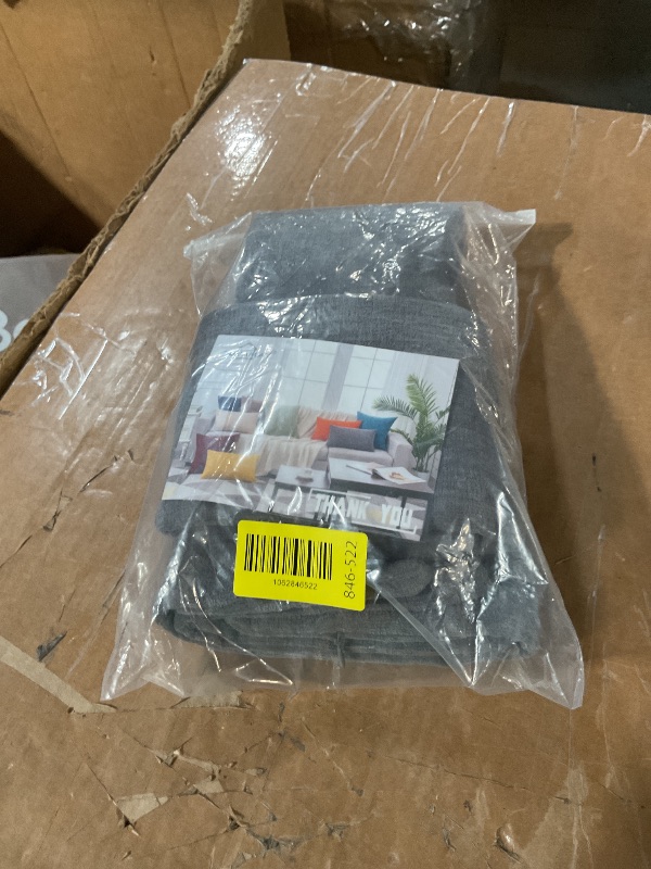 Photo 1 of (MISSING ONE) GAWAMAY Decorative Square Throw Pillow Covers 18"x18" Inch Set of 4, Super Soft Chenille Pillows Cover Fall Pillowcase for Living Room Bedroom Sofa Couch Cushion Cover Grey 45x45cm (No Insert)