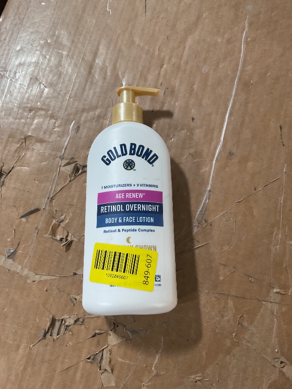 View 2 of * heavily used *
Gold Bond Age Renew Retinol Overnight Body & Face Lotion, Retinol Face and Body Lotion with Peptide Complex, 13 oz