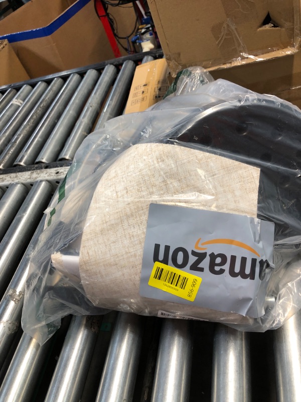 Photo 1 of ?Upgraded? Dimmable Floor Lamp, 1000 Lumens LED Edison Bulb Included, Arc Floor Lamps for Living Room Modern Standing Lamp with Linen Shade, Tall Lamp for Bedroom Office Dining Room- Black