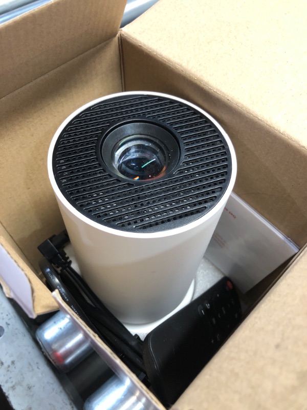 Photo 1 of [2026 Upgraded] Mini Projector Support 4K 1080P FHD Auto Keystone 270° Rotatable with WiFi 6 and Bluetooth 5.2 Projector Portable Compatibile with HDMI/TV Stick/Memory Stick/Laptop,White