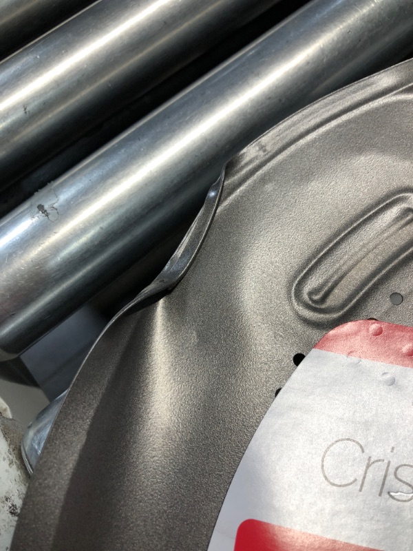 Photo 1 of ***DAMAGED - SEE NOTES/PICTURES***GoodCook AirPerfect 14 Inch Insulated Nonstick Carbon Steel Pizza Pan with Cutting Guides, Perforated, Gray