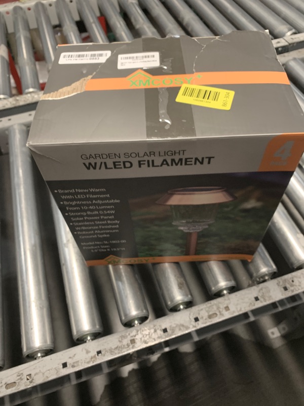 Photo 1 of ***MISSING PARTS***
XMCOSY+ Solar Lights Outdoor Waterproof, 4 Pack Solar Lights for Outside, 10-40 LM Dimmable LED Glass Outdoor Solar Lights for Yard Pathway Garden Lawn Driveway Walkway (Warm White)