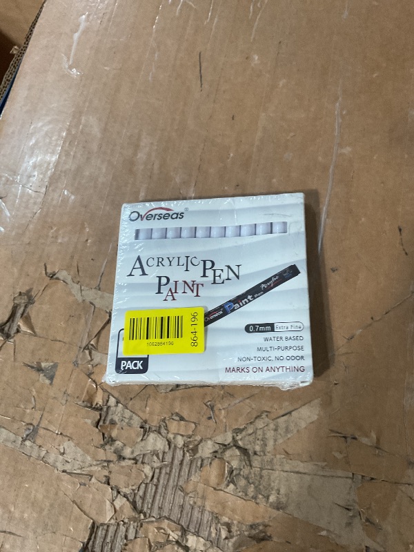 Photo 1 of * factory sealed *
Overseas Paint Markers Pens - White Permanent Markers Acrylic Paint Pens 12 Pack, Water Based, Waterproof, 0.7mm Extra Fine Tip Acrylic Marker for Wood, Metal, Rock, Plastic, Glass, Canvas, Fabric