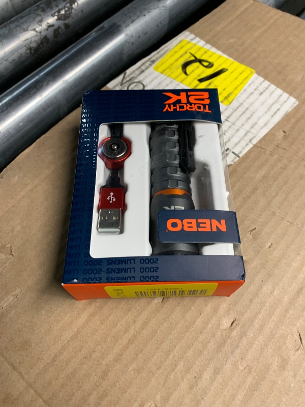 Photo 1 of ***DAMAGED - SEE NOTES/PICTURES*** NEBO Torchy 2K Rechargeable Pocket Flashlight | 2000 Lumen Rechargeable Pocket Flashlight, 5 LED Light Modes, Water & Impact Resistant for Camping, Hunting, Hiking