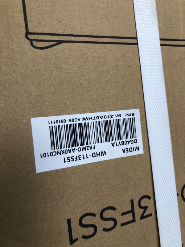 Photo 1 of ***FACTORY SEALED*** Midea WHD-113FSS1 Double Door Mini Fridge with Freezer for Bedroom Office or Dorm with Adjustable Remove Glass Shelves Compact Refrigerator, 3.1 cu ft, Stainless Steel