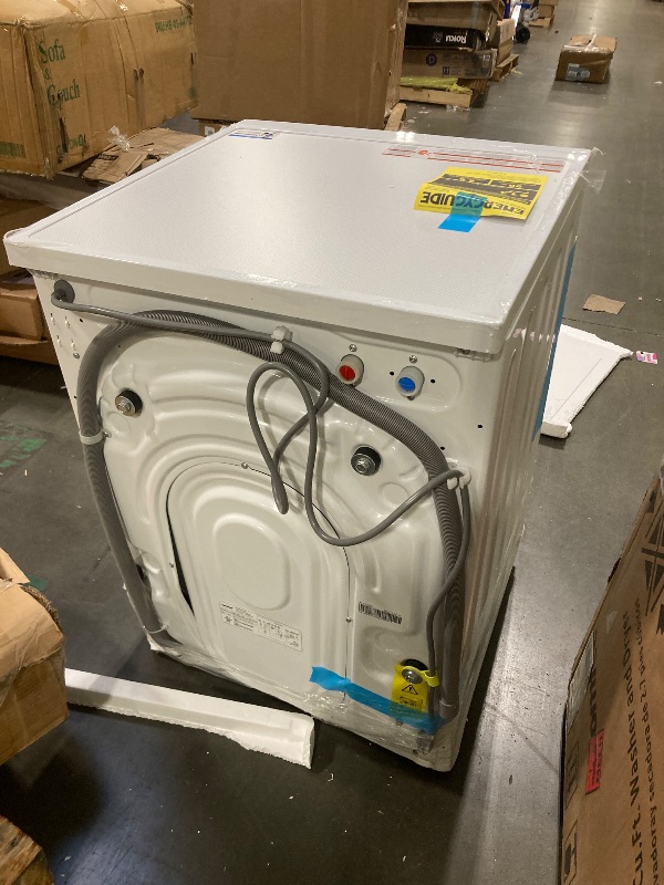 Photo 1 of ** DAMAGE MAJOR *** COMFEE’ 24" Washer and Dryer Combo 2.7 cu.ft 26lbs Washing Machine Steam Care, Overnight Dry, No Shaking Front Load Full-Automatic Machine, Dorm White