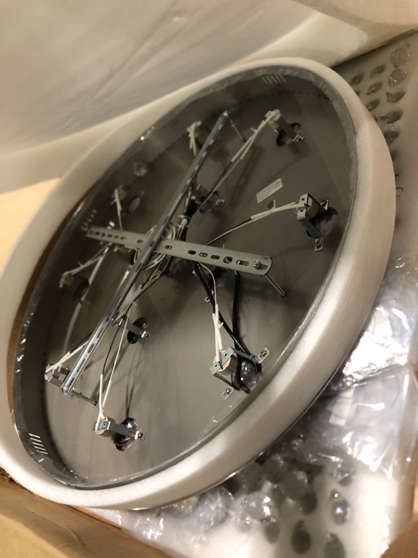 Photo 1 of ** SIMILAR ** Lt-vt Modern Style Crystal Chandeliers & LightsRound Hanging Classic, Pendant Ceiling Chandelier Lighting Fixture 6-Tier for Dining Room Living Room(Nickel,31inch)