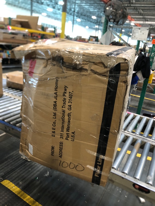 Photo 1 of ** USED ** UNTESTED *** Martha Stewart London Swivel Chair - Solid Wood & Plywood, Skirted Metal Base Accent Armchair, Lumbar Pillow -Modern Classic Family Room Sofa Furniture Bedroom Lounge, 28"X31.5"X35.25", Light Blue