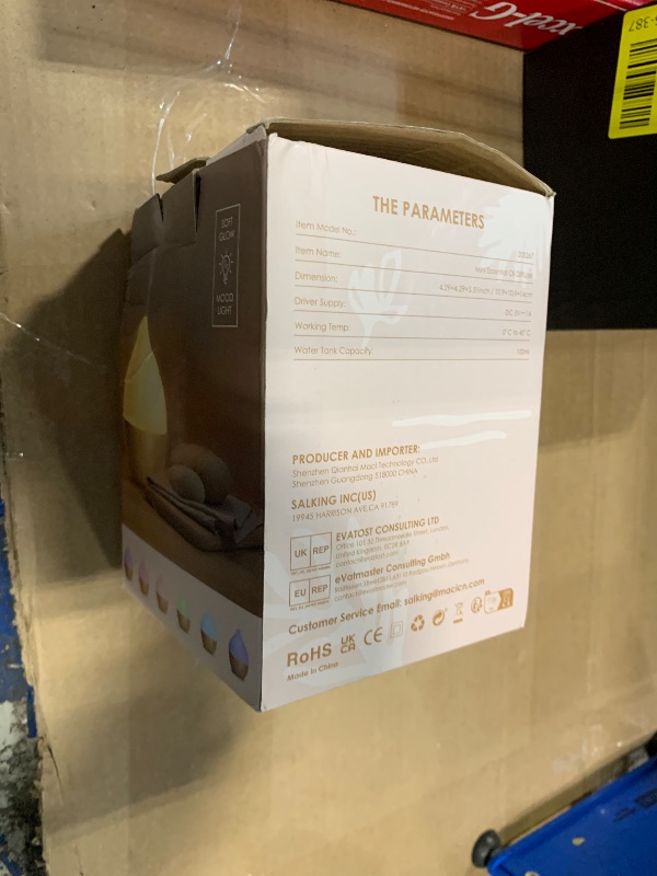 Photo 1 of **MISSING PARTS/check clerk comments**
SALKING Essential Oil Diffuser, 100ml Small Aromatherapy Diffuser with Auto Shut-Off Function, Ultrasonic Diffusers for Essential Oils, Cool Mist Humidifier with Warm White Lights, for Office Home