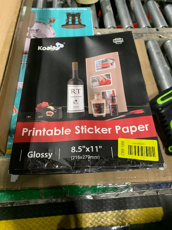 Photo 1 of (50 Sheets) Koala Glossy Sticker Paper for Inkjet Printer, Printable Sticker Paper White, 8.5x11 Inch Self-Adhesive Photo Sticker Printer Paper