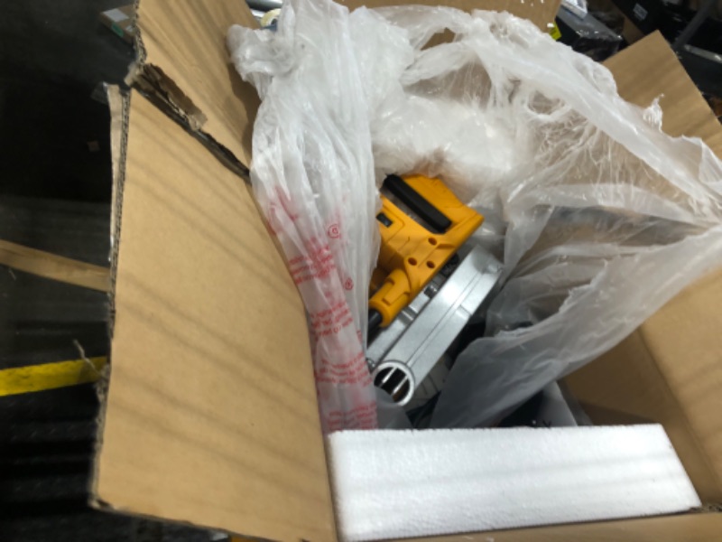 Photo 1 of ** small crack *** Hoteche 7-1/4-Inch Miter Saw 7.5A Compound Single Bevel Chop Saw with Laser and Blade for Wood and Metal Working