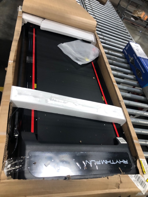 Photo 1 of *UNTESTED*
RHYTHM FUN 2 in 1 Folding Treadmill,Under Desk Treadmill for Home Office,Width Belt Treadmill with Handle,with Remote Control,Smart App,LED Display,Jogging,Walking Treadmill,265 Lbs Capacity(Silver)