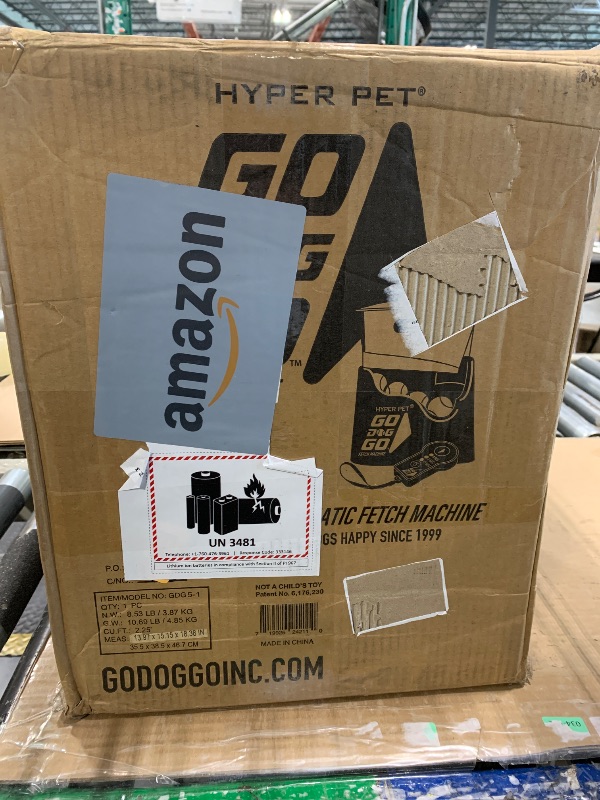 Photo 1 of **** NO REMOTE CONTROL / NO POWER CABLE *** Hyper Pet GoDogGo Fetch Machine Dog Ball Launcher & Automatic Ball Launcher for Dogs With Five 2.5" Balls for Dogs 20-60 Pounds