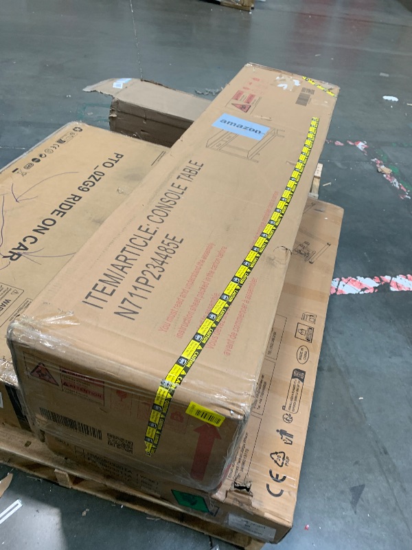 Photo 1 of ***GRAY***Merax Entryway Console Table with Storage, 3 Drawers Design/Wood Frame/Behind Couch & Sofa, Grey