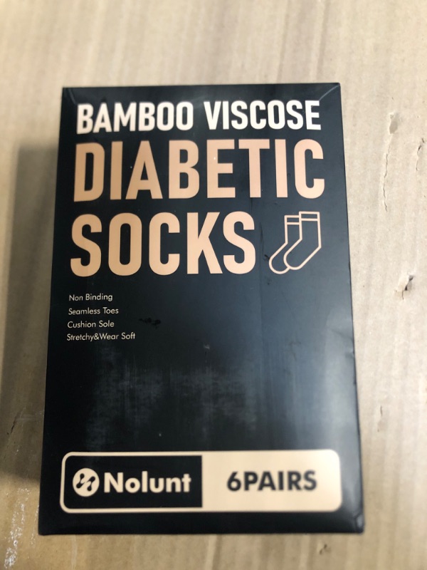 View 2 of **MISSING PAIRS**
Nolunt Diabetic Socks for Men,6 Pairs Non Binding Crew Diabetic Neuropathy Socks for Men 9-12(Deep Grey+Brown+White+Deep Blue+Black+Deep Brown-XL)