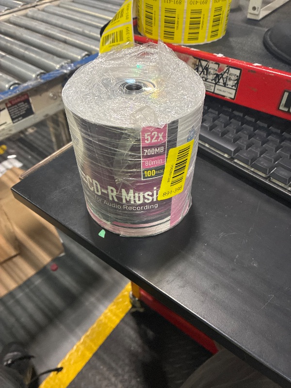 Photo 1 of 100 Pack Smartbuy Digital Audio CD-R Music 52X 700MB/80Min Branded Logo Blank Recordable Disc