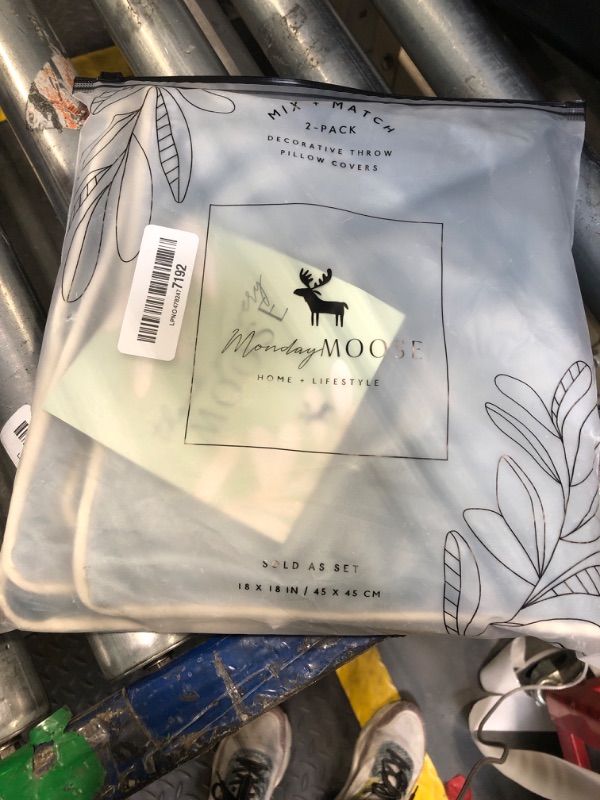 Photo 1 of ***ONLY 1// SIMILAR PRODUCT*** MONDAY MOOSE Decorative Throw Pillow Covers Cushion Cases, Set of 2 Soft Velvet Modern Double-Sided Designs, Mix and Match for Home Decor, Pillow Inserts Not Included (18x18 inch, blue