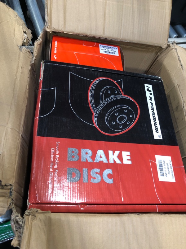 Photo 1 of ***READ CLERK NOTES*** A-Premium 12.80 inch (325mm) Rear Vented Disc Brake Rotors + Ceramic Pads kit Compatible with Select Chevy, Buick, GMC, Isuzu, Oldsmobile and Saab Models - Envoy, 9-7x, Rainier, Trailblazer, Rainier