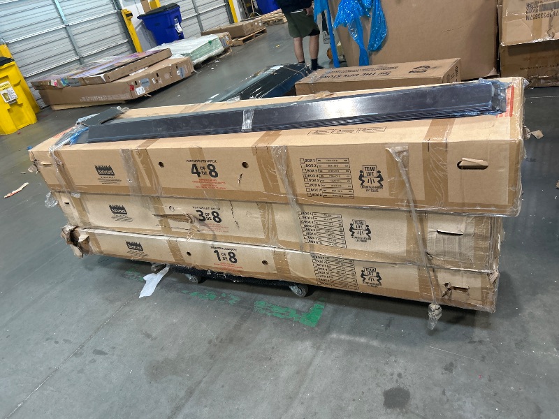 Photo 1 of ****PARTIAL SET (3 BOXES, MISSING 5 BOXES) NON-REFUNDABLE****Backyard Discovery Barrington 24' x 12' Cedar Wood Outdoor Gazebo Pavilion with Hardtop Galvanized Steel Hip Roof, Snow Support, Wind Resistance, PowerPort, Shade for Garden, Patio, Deck, Entert