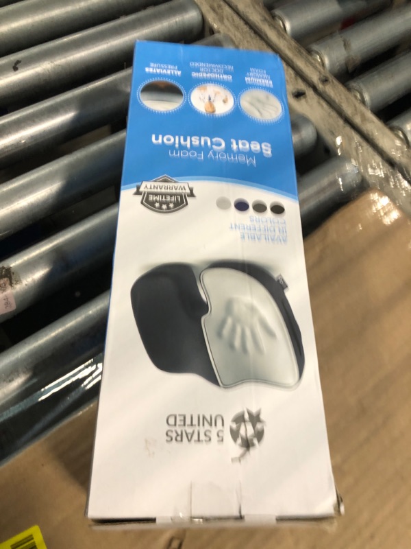 Photo 1 of *USED*
Everlasting Comfort Doctor Recommended Memory Foam Seat Cushion for Office Chairs & Car - Ergonomic Office Desk Accessories - Cushions for Tailbone Pain Relief, Sciatica (Black Upgraded, Large)