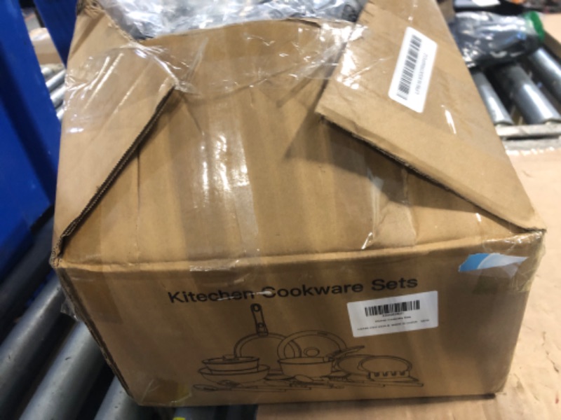 Photo 1 of ***MISSING PIECES*** ***READ CLERK NOTES*** Astercook Non Stick RV Pots and Pans Ceramic Kitchen Cookware Set with Detachable/Removable Handle, Oven Safe, Induction Ready, Stackable, Black, 21 pcs